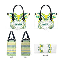 Rugby Cook Islands Avaiki Leather Bag White Kuki Airani Tribal Maori Inspired LT9 - Polynesian Pride
