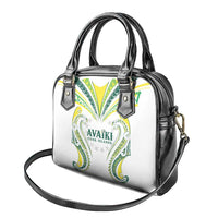 Rugby Cook Islands Avaiki Shoulder Handbag White Kuki Airani Tribal Maori Inspired LT9 - Polynesian Pride