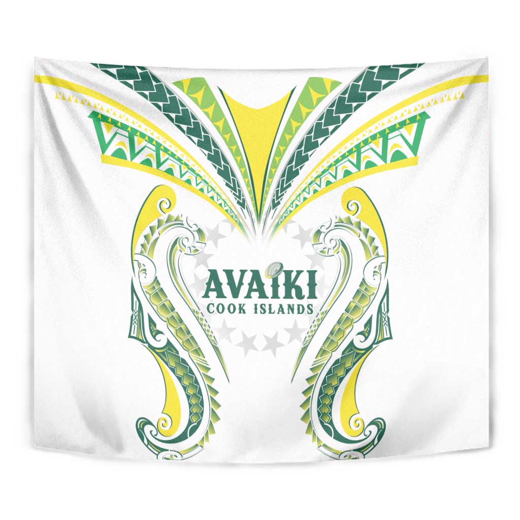 Rugby Cook Islands Avaiki Tapestry White Kuki Airani Tribal Maori Inspired LT9 - Polynesian Pride
