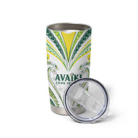 Custom Rugby Cook Islands Avaiki Tumbler Cup White Kuki Airani Tribal Maori Inspired - Polynesian Pride
