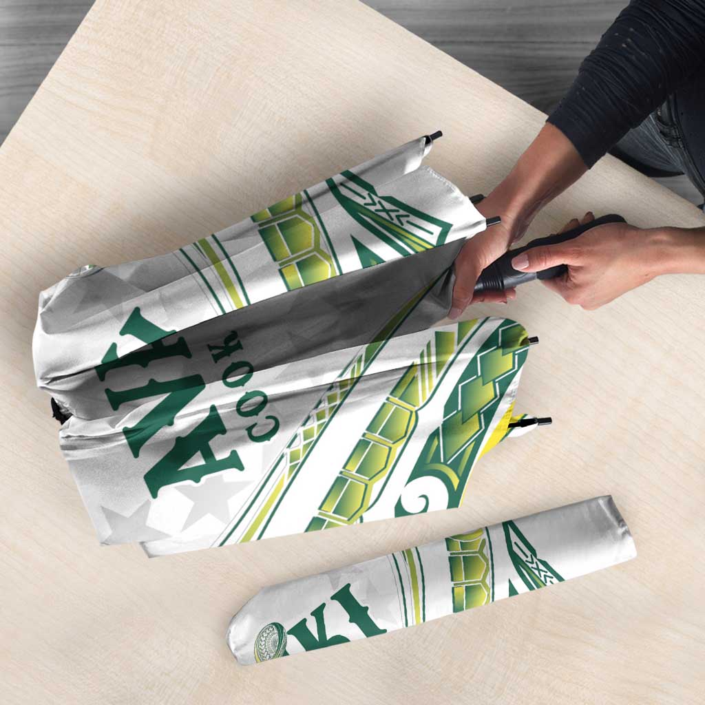 Rugby Cook Islands Avaiki Umbrella White Kuki Airani Tribal Maori Inspired LT9 - Polynesian Pride