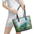 Polynesia Mother's Day Leather Tote Bag Magnificent Sea Turtle Of Love and Gratitude