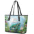 Polynesia Mother's Day Leather Tote Bag Magnificent Sea Turtle Of Love and Gratitude