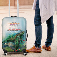 Polynesia Mother's Day Luggage Cover Magnificent Sea Turtle Of Love and Gratitude