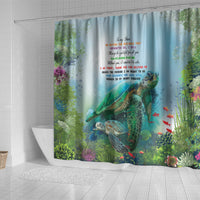 Polynesia Mother's Day Shower Curtain Magnificent Sea Turtle Of Love and Gratitude