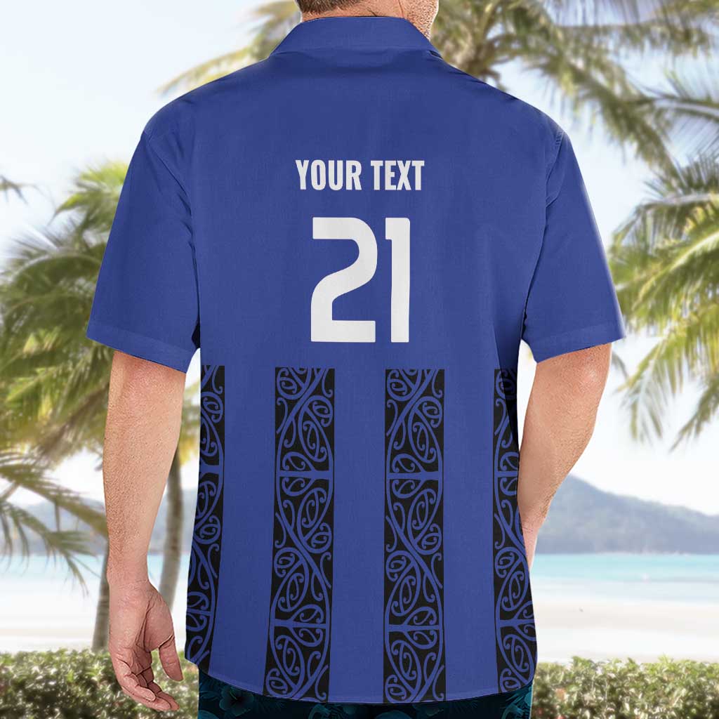 Custom Oceania Football NZ Auckland Hawaiian Shirt Maori Tribal Pattern