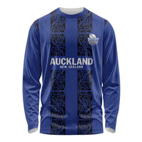 Custom Oceania Football NZ Auckland Long Sleeve Shirt Maori Tribal Pattern