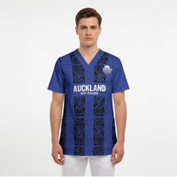 Custom Oceania Football NZ Auckland Scrub Top Maori Tribal Pattern