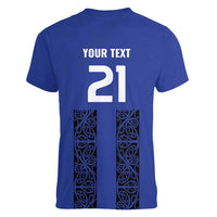 Custom Oceania Football NZ Auckland Women V-Neck T-Shirt Maori Tribal Pattern