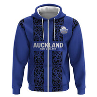 Custom Oceania Football NZ Auckland Zip Hoodie Maori Tribal Pattern