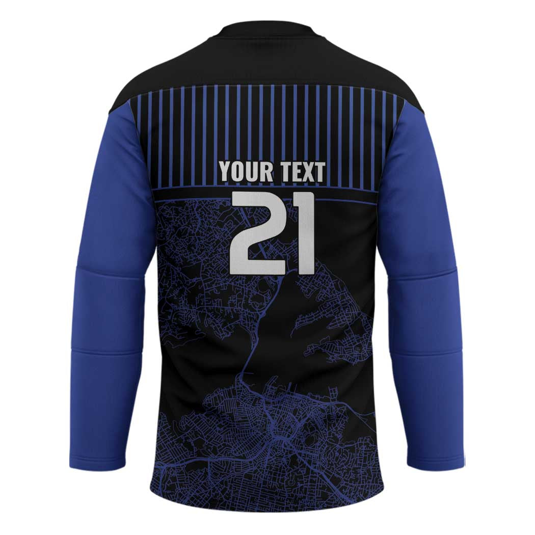 Custom Oceania Football NZ Auckland Hockey Jersey Minimal City Map Style LT9 - Polynesian Pride