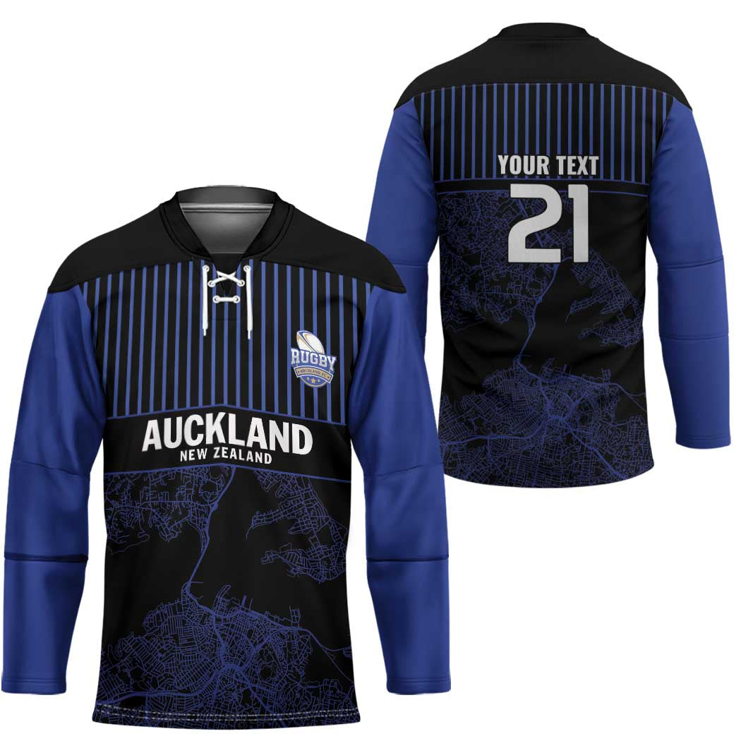 Custom Oceania Football NZ Auckland Hockey Jersey Minimal City Map Style LT9 - Polynesian Pride