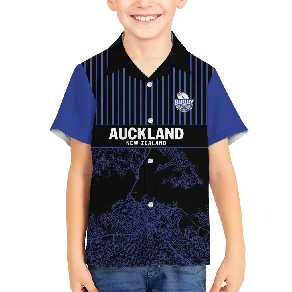 Custom Oceania Football NZ Auckland Kid Hawaiian Shirt Minimal City Map Style