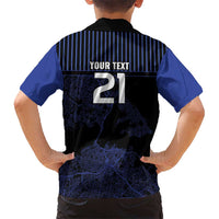 Custom Oceania Football NZ Auckland Kid Hawaiian Shirt Minimal City Map Style