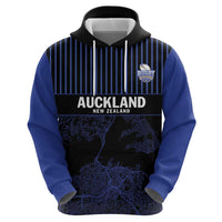 Custom Oceania Football NZ Auckland Zip Hoodie Minimal City Map Style
