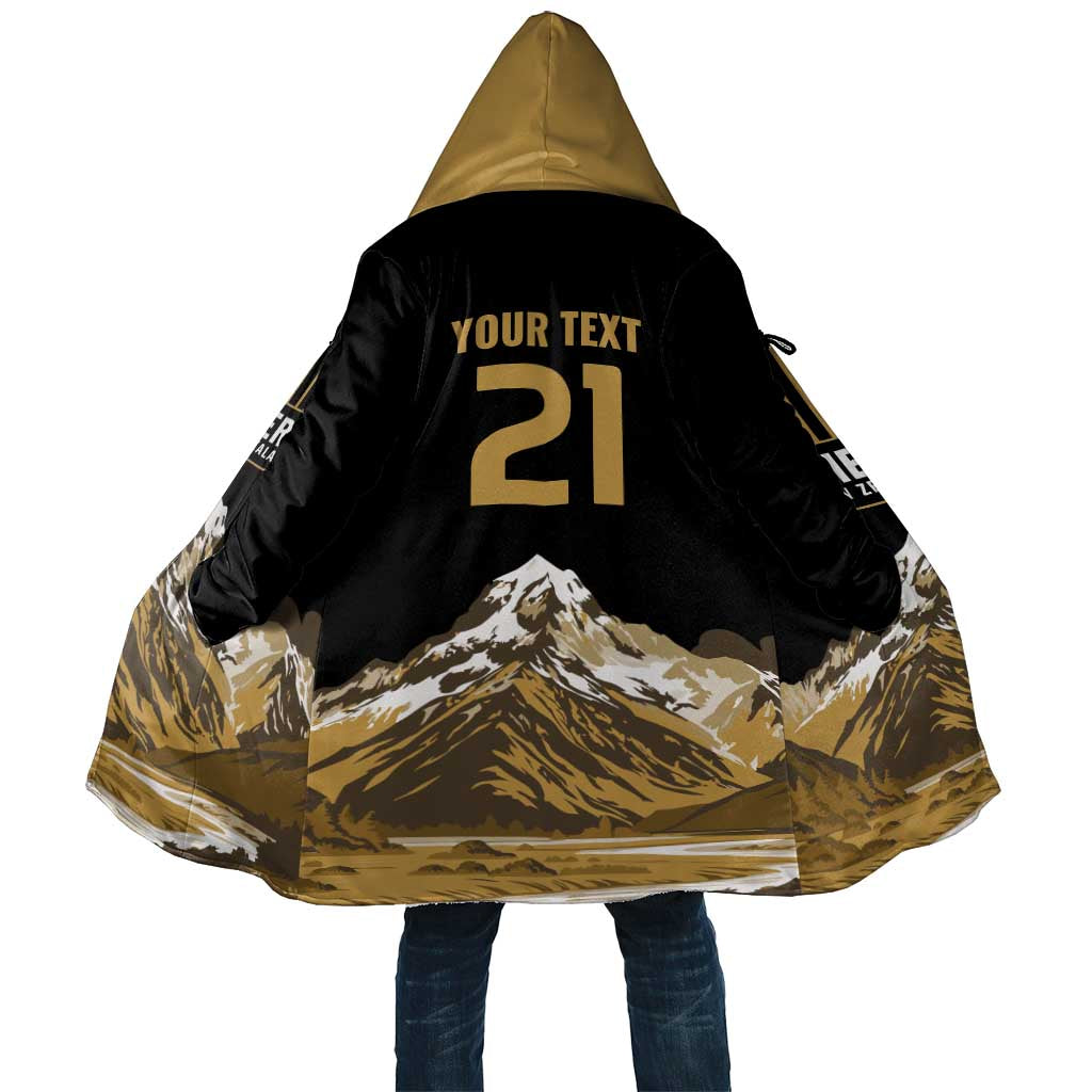 Custom Oceania Football NZ South Island Cloak Minimal Mount Cook Silhouette LT9 Unisex Black - Polynesian Pride