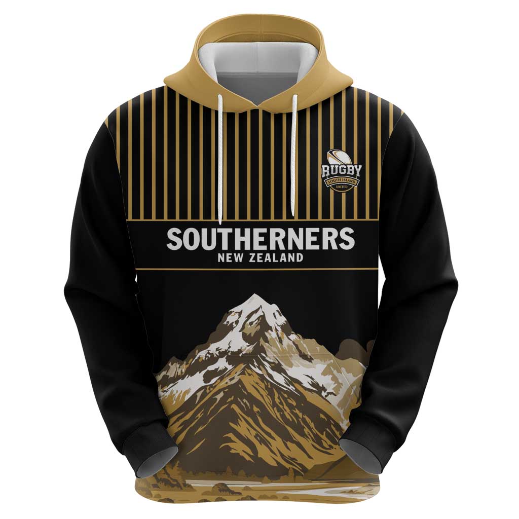 Custom Oceania Football NZ South Island Hoodie Minimal Mount Cook Silhouette LT9 - Polynesian Pride