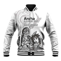 Aroha Maori Language Baseball Jacket Te Reo Maori Inspired Art