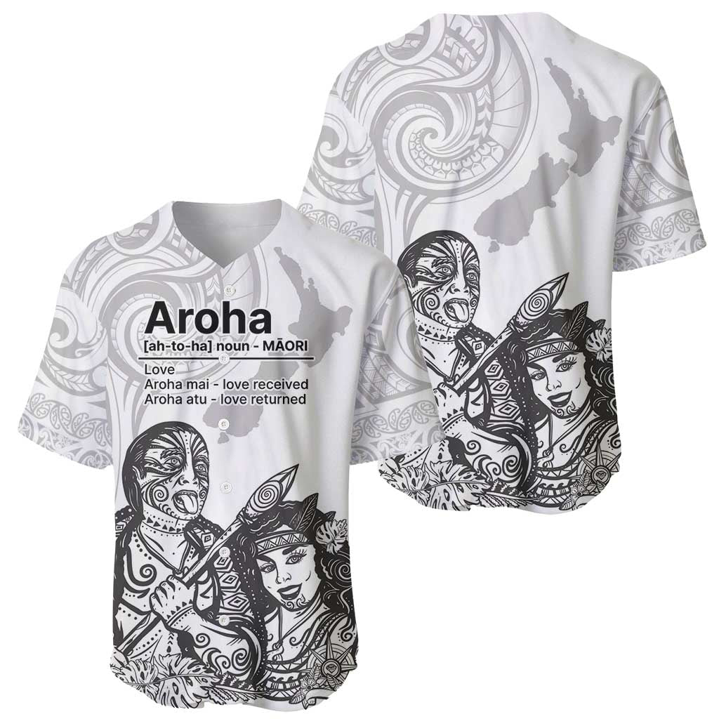 Aroha Maori Language Baseball Jersey Te Reo Maori Inspired Art