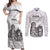 Aroha Maori Language Couples Matching Off Shoulder Maxi Dress and Long Sleeve Button Shirt Te Reo Maori Inspired Art