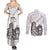 Aroha Maori Language Couples Matching Summer Maxi Dress and Long Sleeve Button Shirt Te Reo Maori Inspired Art