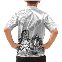 Aroha Maori Language Family Matching Mermaid Dress and Hawaiian Shirt Te Reo Maori Inspired Art