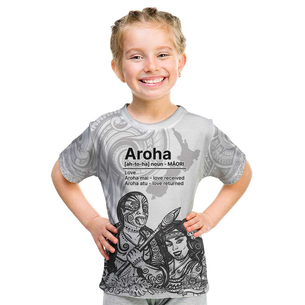 Aroha Maori Language Kid T Shirt Te Reo Maori Inspired Art