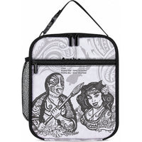 Aroha Maori Language Lunch Bag Te Reo Maori Inspired Art LT9 10.2 × 8.3 × 4.3 inch white - Polynesian Pride