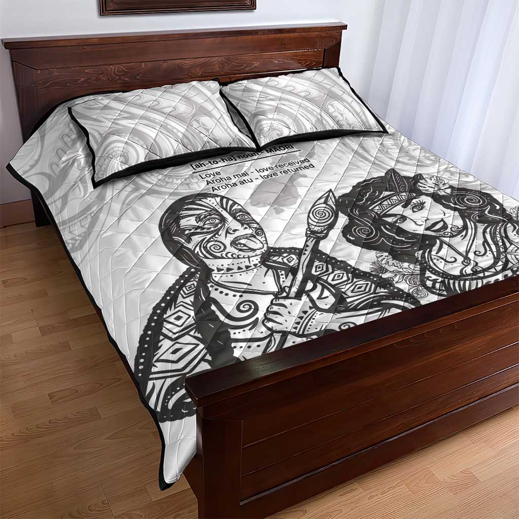 Aroha Maori Language Quilt Bed Set Te Reo Maori Inspired Art