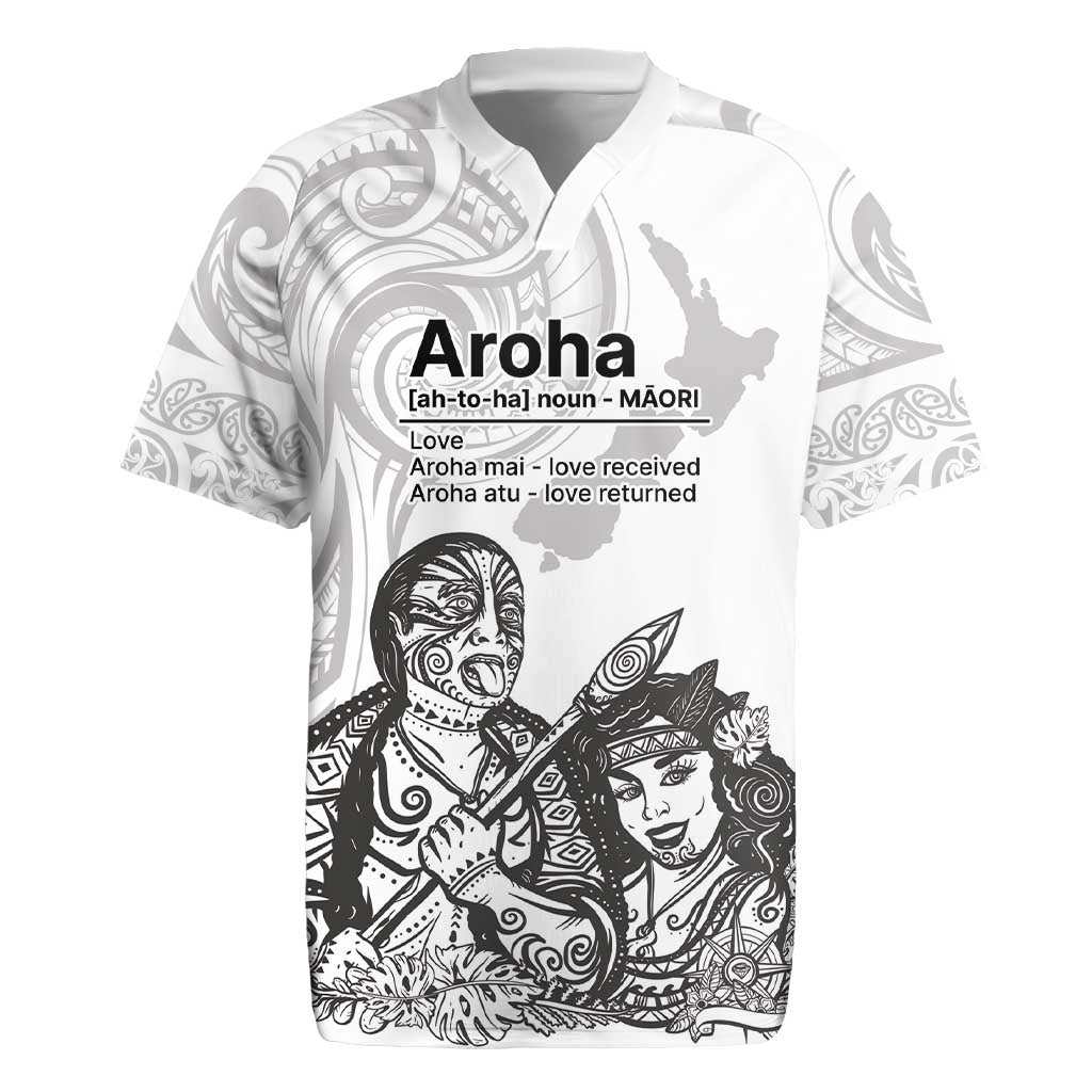 Aroha Maori Language Rugby Jersey Te Reo Maori Inspired Art