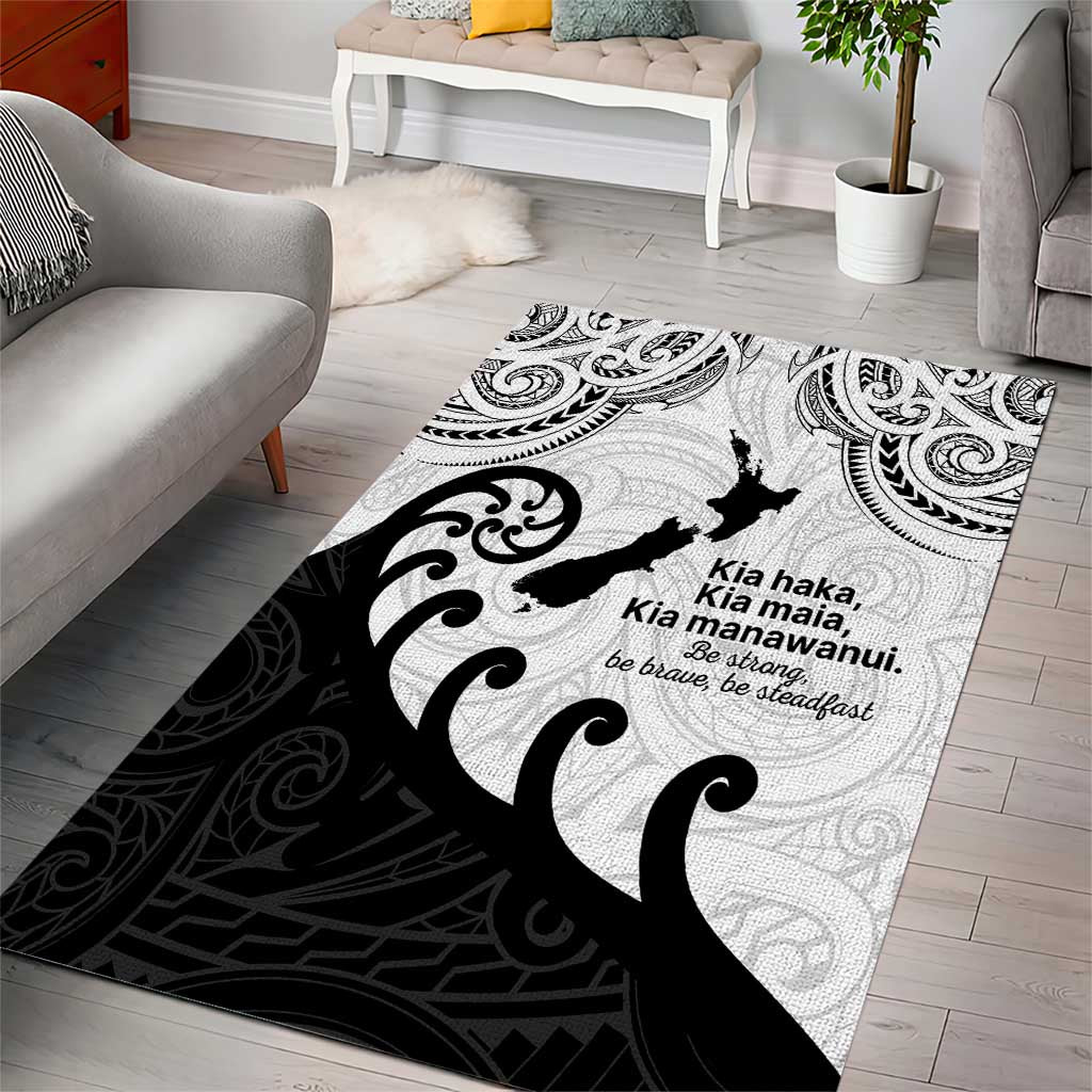 Kia Haka Maori language Area Rug Te Reo Maori Inspired Art