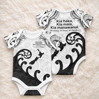 Kia Haka Maori language Baby Onesie Te Reo Maori Inspired Art LT9 - Polynesian Pride