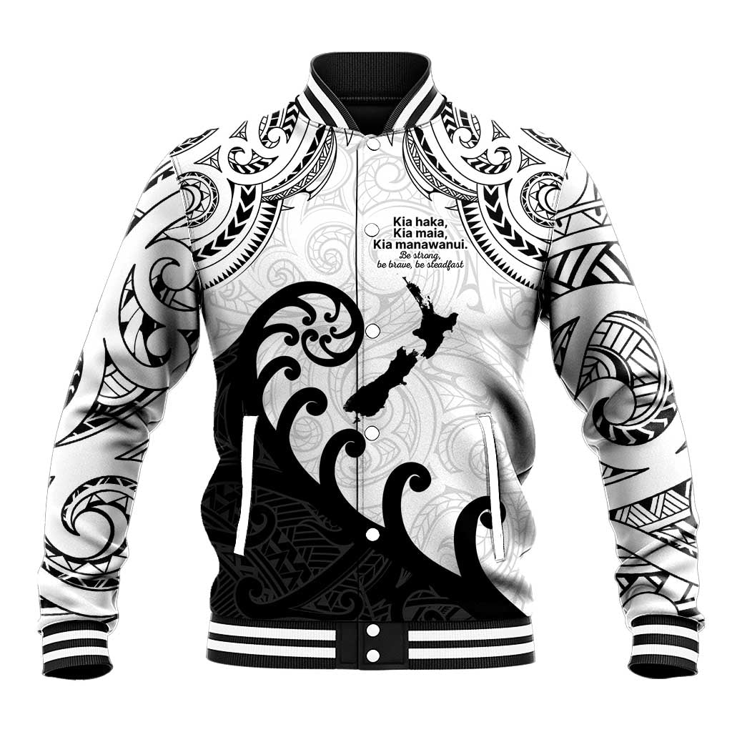 Kia Haka Maori language Baseball Jacket Te Reo Maori Inspired Art
