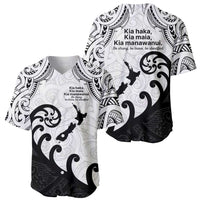 Kia Haka Maori language Baseball Jersey Te Reo Maori Inspired Art