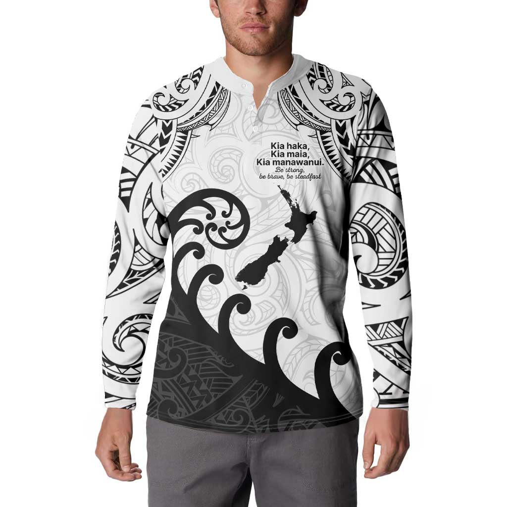 Kia Haka Maori language Button Sweatshirt Te Reo Maori Inspired Art
