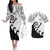 Kia Haka Maori language Couples Matching Off The Shoulder Long Sleeve Dress and Hawaiian Shirt Te Reo Maori Inspired Art