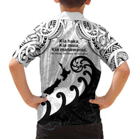 Kia Haka Maori language Family Matching Summer Maxi Dress and Hawaiian Shirt Te Reo Maori Inspired Art LT9 - Polynesian Pride