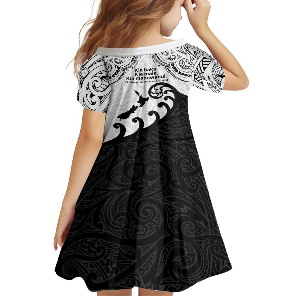 Kia Haka Maori language Family Matching Summer Maxi Dress and Hawaiian Shirt Te Reo Maori Inspired Art LT9 - Polynesian Pride