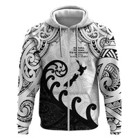 Kia Haka Maori language Zip Hoodie Te Reo Maori Inspired Art