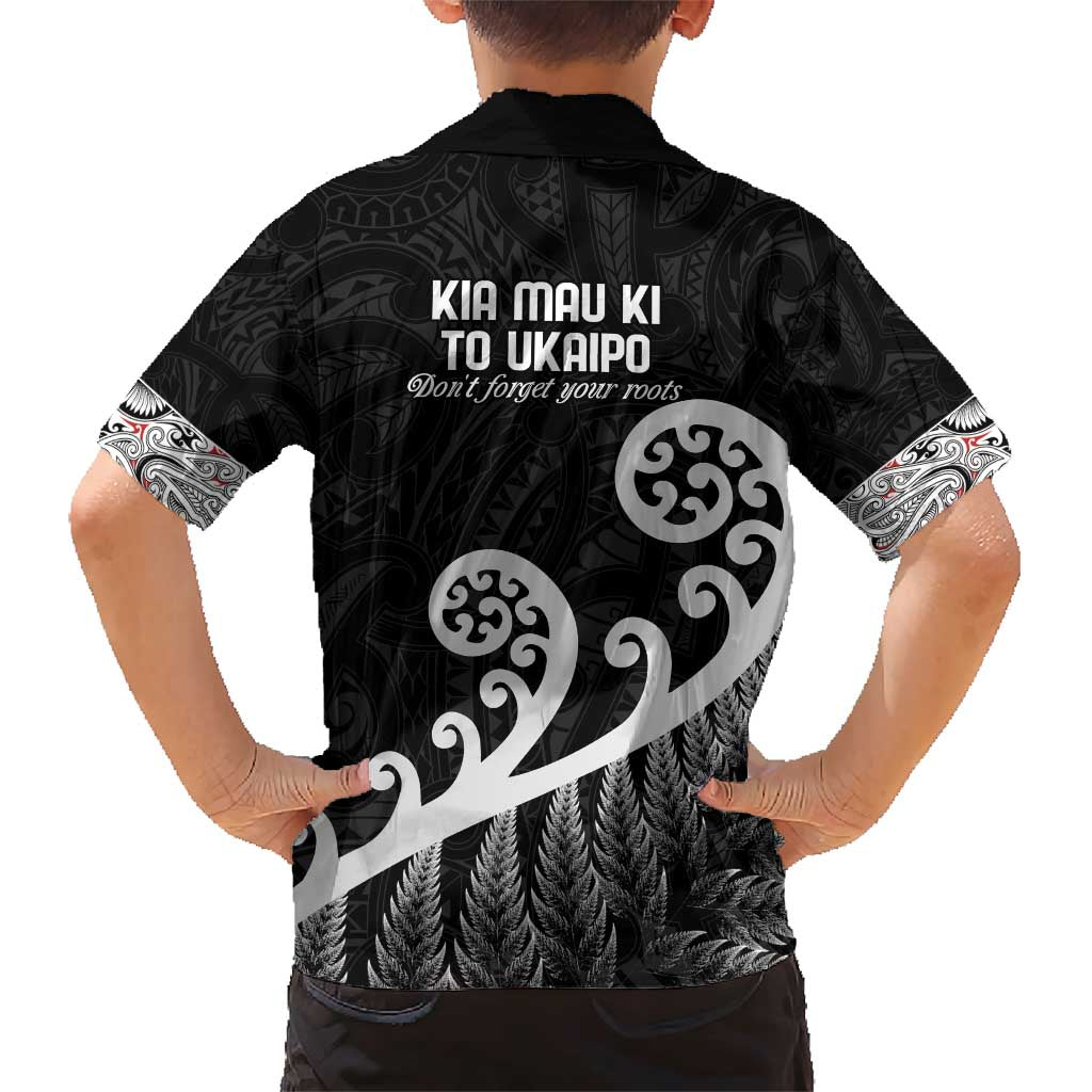 Kia Mau Ki To Ukaipo Family Matching Short Sleeve Bodycon Dress and Hawaiian Shirt Te Reo Maori Koru Fern Art LT9 - Polynesian Pride