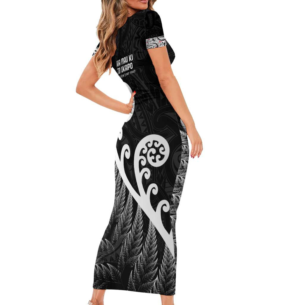Kia Mau Ki To Ukaipo Family Matching Short Sleeve Bodycon Dress and Hawaiian Shirt Te Reo Maori Koru Fern Art LT9 - Polynesian Pride
