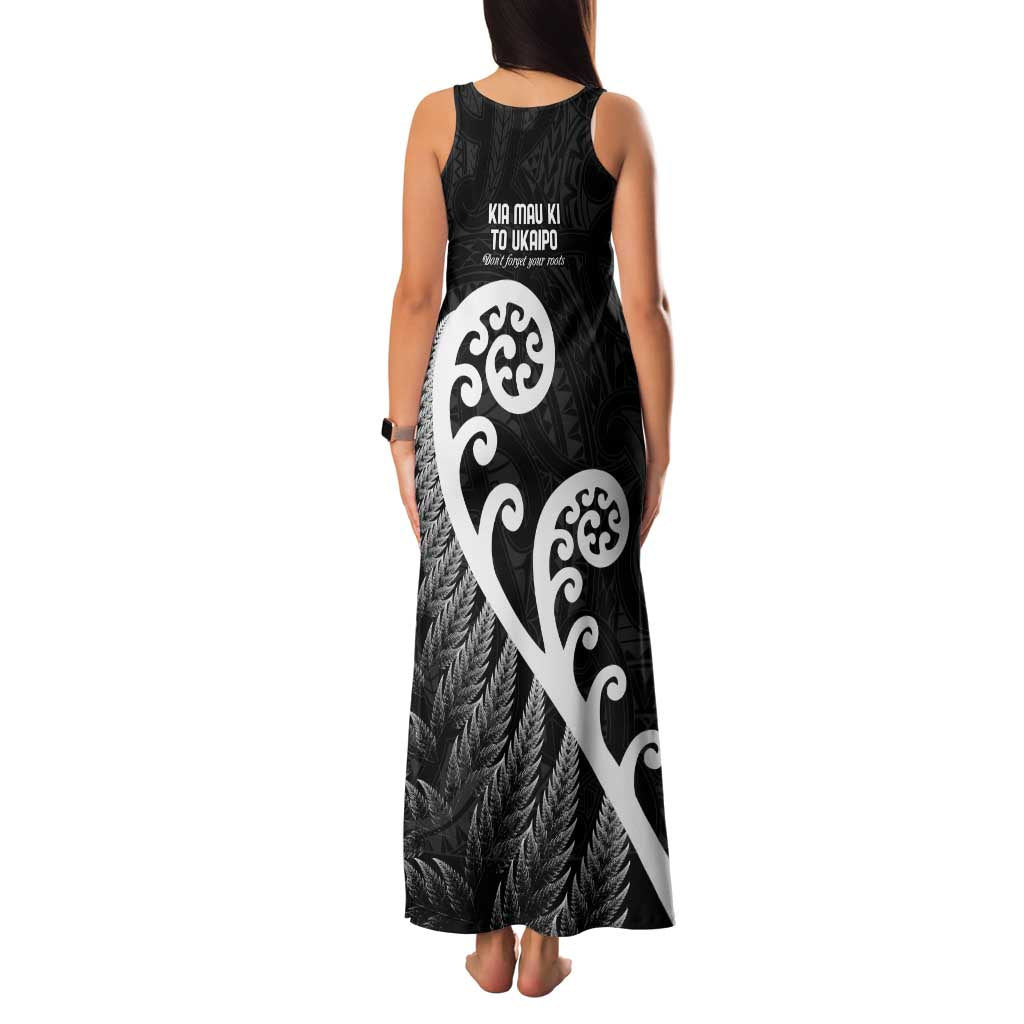 Kia Mau Ki To Ukaipo Family Matching Tank Maxi Dress and Hawaiian Shirt Te Reo Maori Koru Fern Art