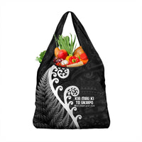 Kia Mau Ki To Ukaipo Grocery Bag Te Reo Maori Koru Fern Art