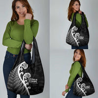 Kia Mau Ki To Ukaipo Grocery Bag Te Reo Maori Koru Fern Art
