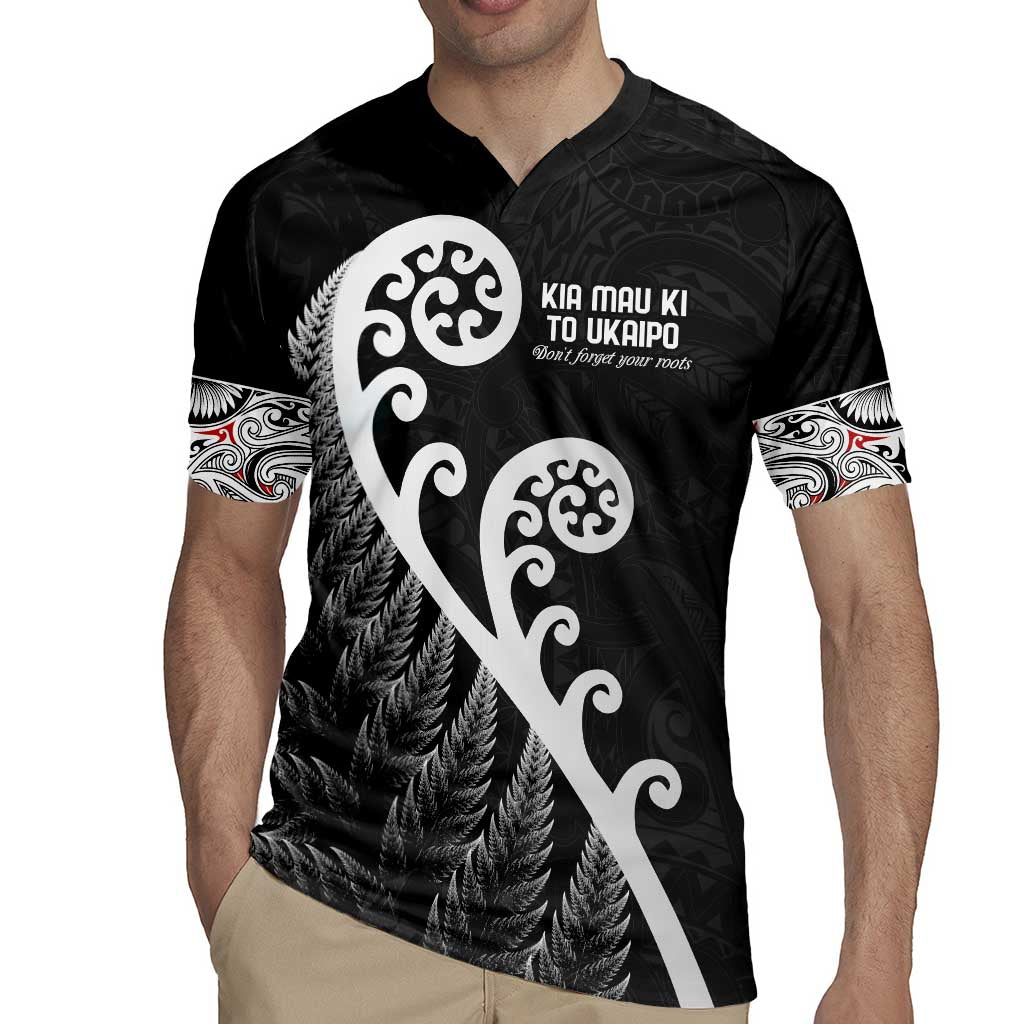 Kia Mau Ki To Ukaipo Rugby Jersey Te Reo Maori Koru Fern Art