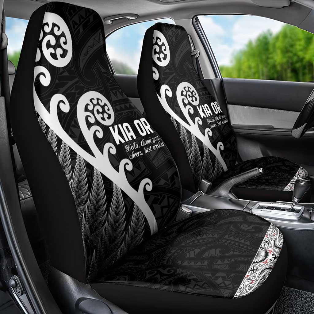 Kia Ora Maori Language Car Seat Cover Te Reo Maori Koru Fern Art