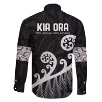 Kia Ora Maori Language Family Matching Puletasi and Hawaiian Shirt Te Reo Maori Koru Fern Art LT9 - Polynesian Pride
