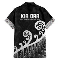 Kia Ora Maori Language Family Matching Short Sleeve Bodycon Dress and Hawaiian Shirt Te Reo Maori Koru Fern Art LT9 - Polynesian Pride