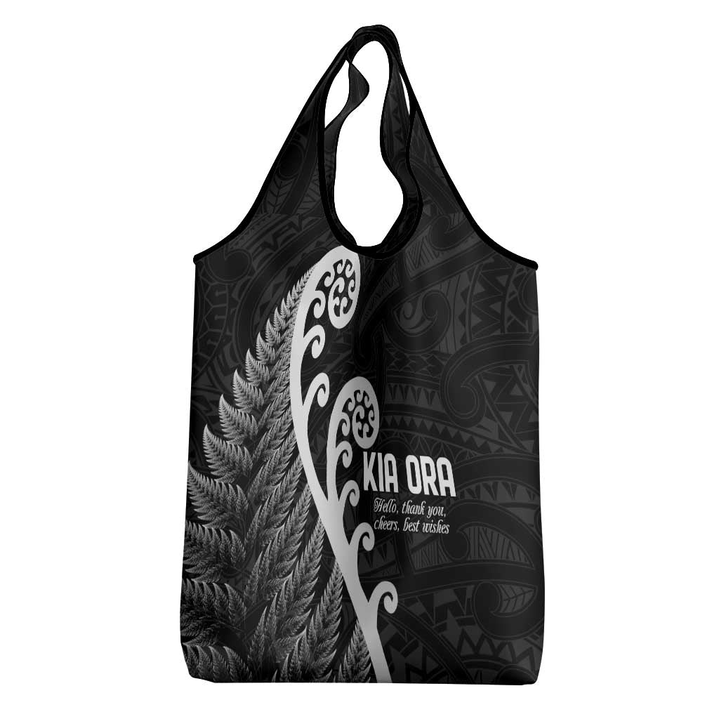Kia Ora Maori Language Grocery Bag Te Reo Maori Koru Fern Art