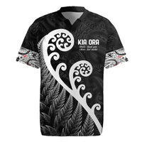 Kia Ora Maori Language Rugby Jersey Te Reo Maori Koru Fern Art